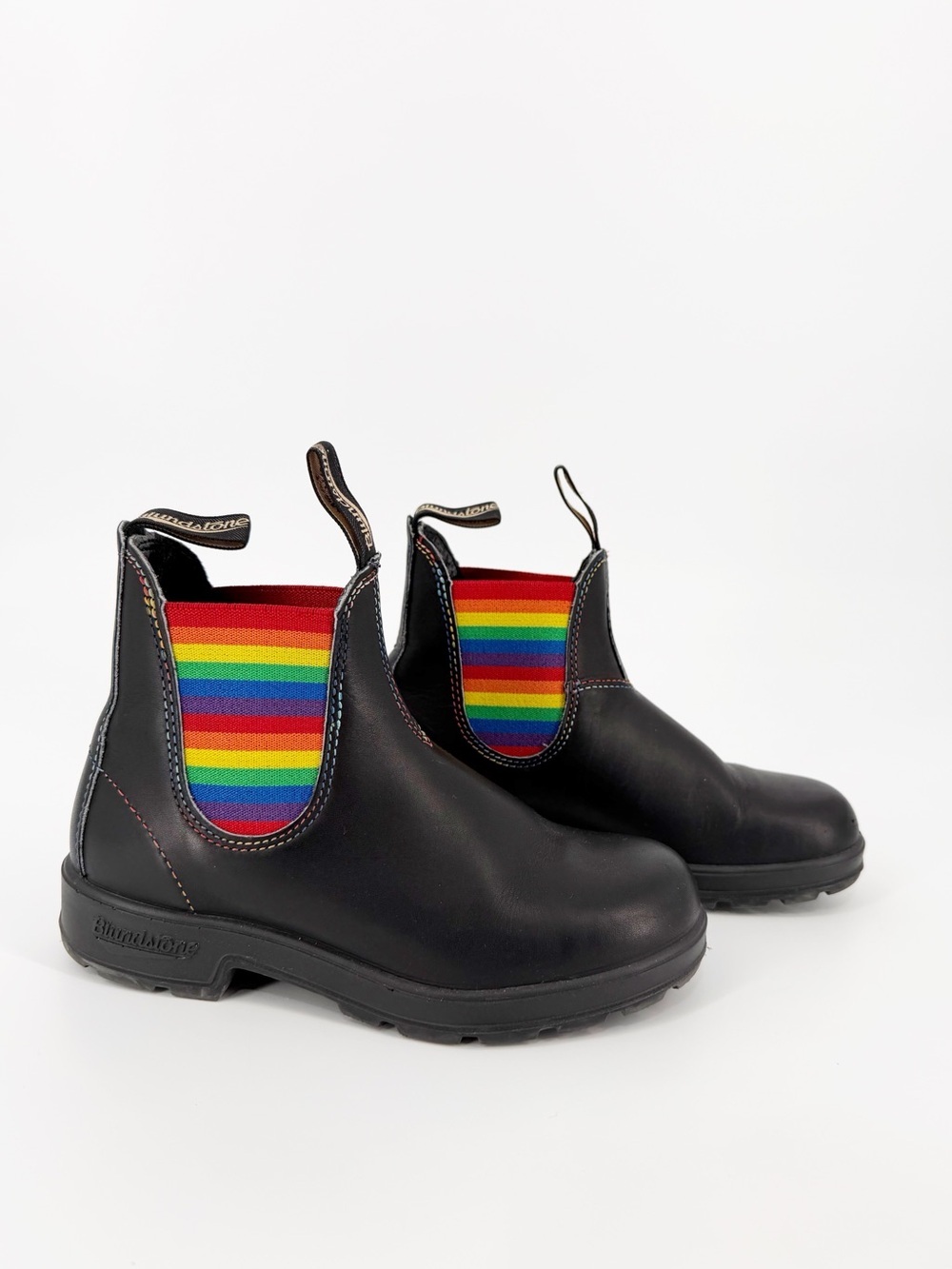 Blundstone Black & Rainbow Chelsea Boots 6.5 2015
